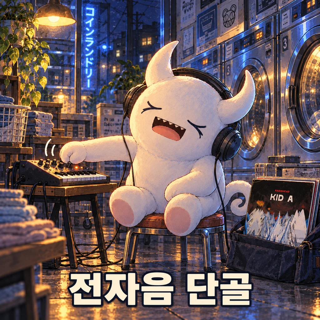 전자음 단골 - 네온 세탁소에서 음악을 듣는 미노타우르스
