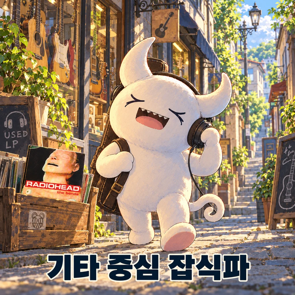기타 중심 잡식파 - 악기 골목에서 음악을 듣는 미노타우르스